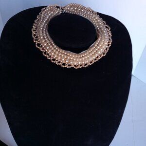 Beautiful Vintage Hand Made Baar & Beard Faux Pearl Choker